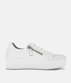Gabor Chunky White Leather Trainers