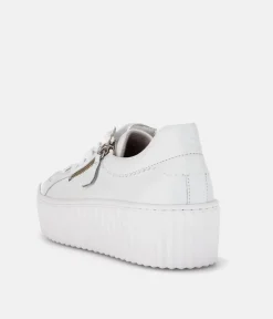 Gabor Chunky White Leather Trainers