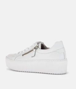 Gabor Chunky White Leather Trainers