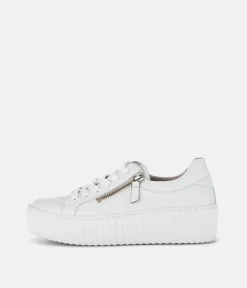 Gabor Chunky White Leather Trainers