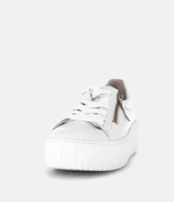 Gabor Chunky White Leather Trainers