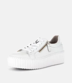 Gabor Chunky White Leather Trainers