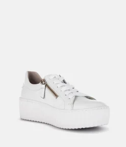 Gabor Chunky White Leather Trainers