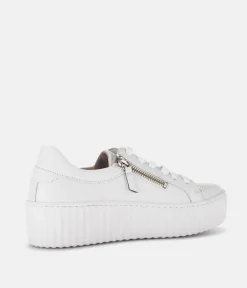 Gabor Chunky White Leather Trainers