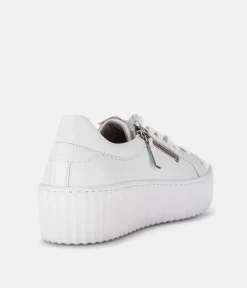 Gabor Chunky White Leather Trainers