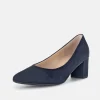 Gabor Classic Atlantic Navy Suede Block Heels