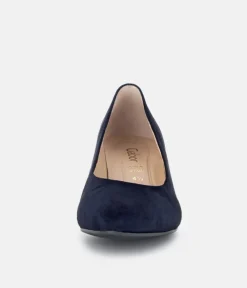 Gabor Classic Atlantic Navy Suede Block Heels