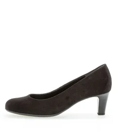 Gabor Classic Black Velour Heels