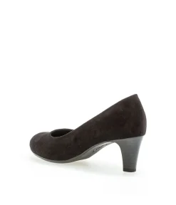Gabor Classic Black Velour Heels