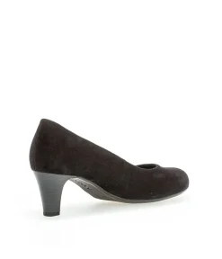 Gabor Classic Black Velour Heels