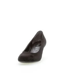 Gabor Classic Black Velour Heels
