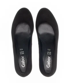 Gabor Classic Black Velour Heels