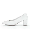 Gabor Classic Silver/Grey Leather Block Heels