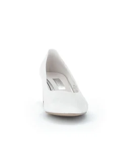 Gabor Classic Silver/Grey Leather Block Heels