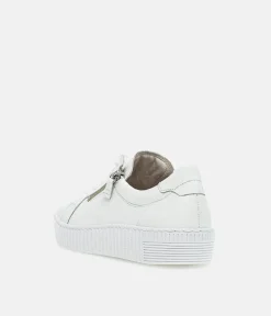 Gabor Classic White Leather Trainer
