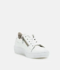 Gabor Classic White Leather Trainer