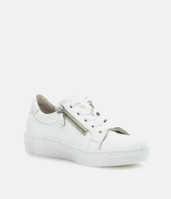 Gabor Classic White Leather Trainer