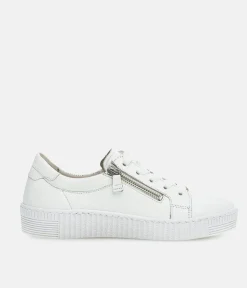 Gabor Classic White Leather Trainer