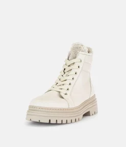Gabor Comfort Cream Lace Up Boots