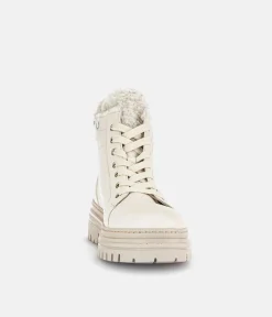 Gabor Comfort Cream Lace Up Boots