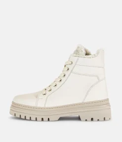 Gabor Comfort Cream Lace Up Boots