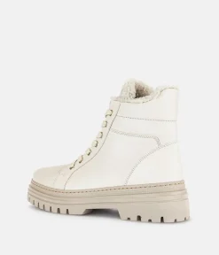 Gabor Comfort Cream Lace Up Boots