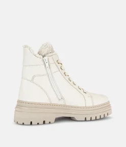 Gabor Comfort Cream Lace Up Boots