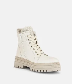 Gabor Comfort Cream Lace Up Boots