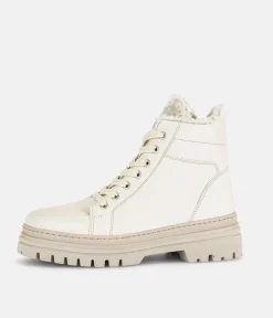 Gabor Comfort Cream Lace Up Boots