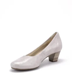 Gabor Dressy Metallic Beige Wide Fit Heels