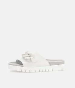 Gabor Fabulous White Leather Mules