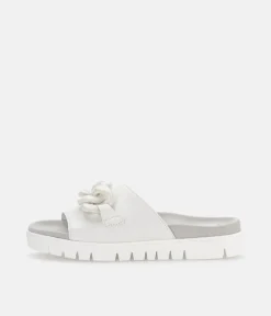 Gabor Fabulous White Leather Mules
