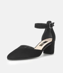 Gabor Fashionable Black Ankle Strap Heels