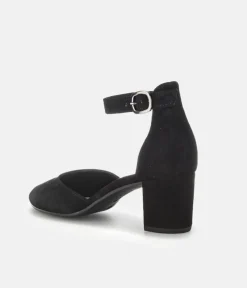 Gabor Fashionable Black Ankle Strap Heels