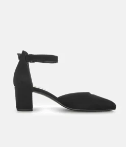 Gabor Fashionable Black Ankle Strap Heels