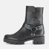 Gabor Fashionable Black Biker Style Ankle Boots