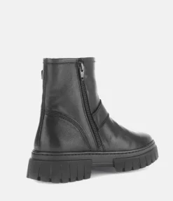 Gabor Fashionable Black Buckle Ankle Boots