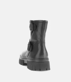 Gabor Fashionable Black Buckle Ankle Boots