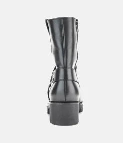 Gabor Fashionable Black Biker Style Ankle Boots