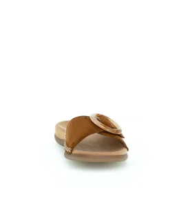 Gabor Fashionable Brown Slip On Buckle Sandals