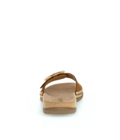 Gabor Fashionable Brown Slip On Buckle Sandals