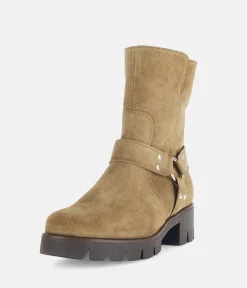 Gabor Fashionable Mocca Biker Style Ankle Boots