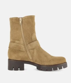 Gabor Fashionable Mocca Biker Style Ankle Boots