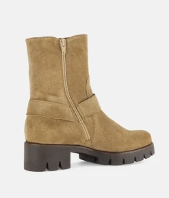 Gabor Fashionable Mocca Biker Style Ankle Boots