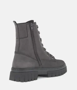 Gabor Fashionable Pepper Grey Nubuck Ankle Boots