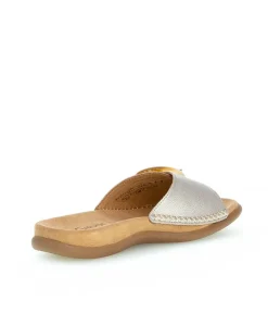 Gabor Fashionable Silver Metallic Buckle Sandals