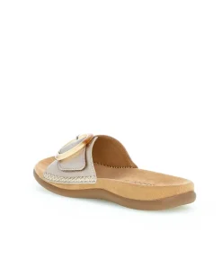 Gabor Fashionable Silver Metallic Buckle Sandals