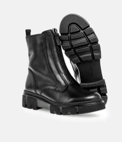 Gabor Funky Black Front Zip Ankle Boots