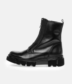 Gabor Funky Black Front Zip Ankle Boots