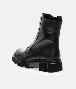 Gabor Funky Black Front Zip Ankle Boots